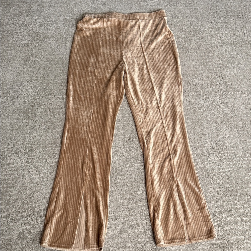 Derek Heart Camel Velvet Trousers